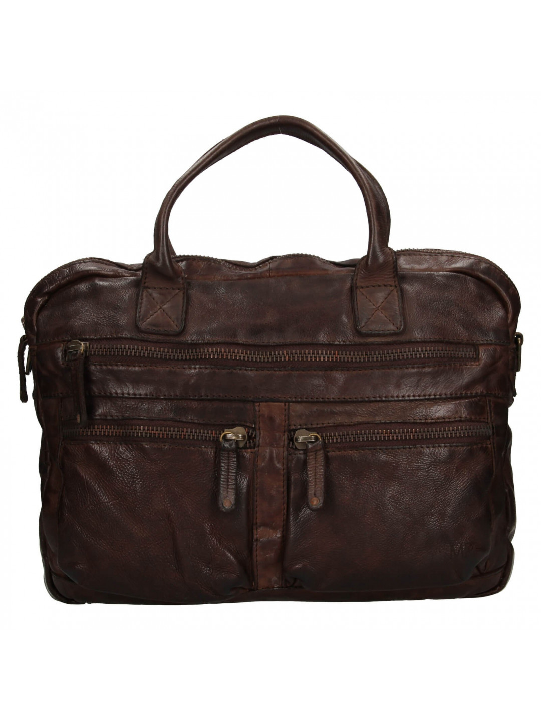 Pánská kožená taška Marta Ponti Eurico – tmavě hnědá